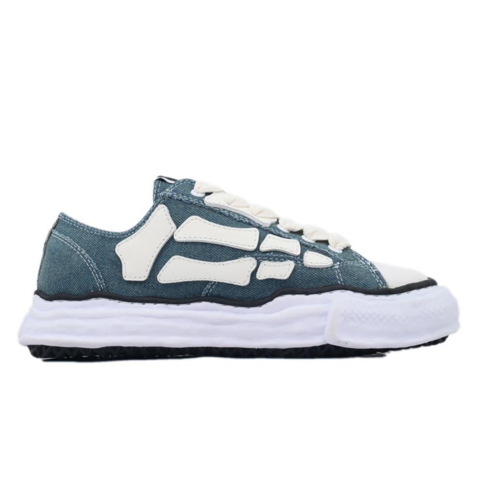 AMIRI x Maison Mihara Yasuhiro MMY Bones Men's Sky Blue White Canvas Sneakers