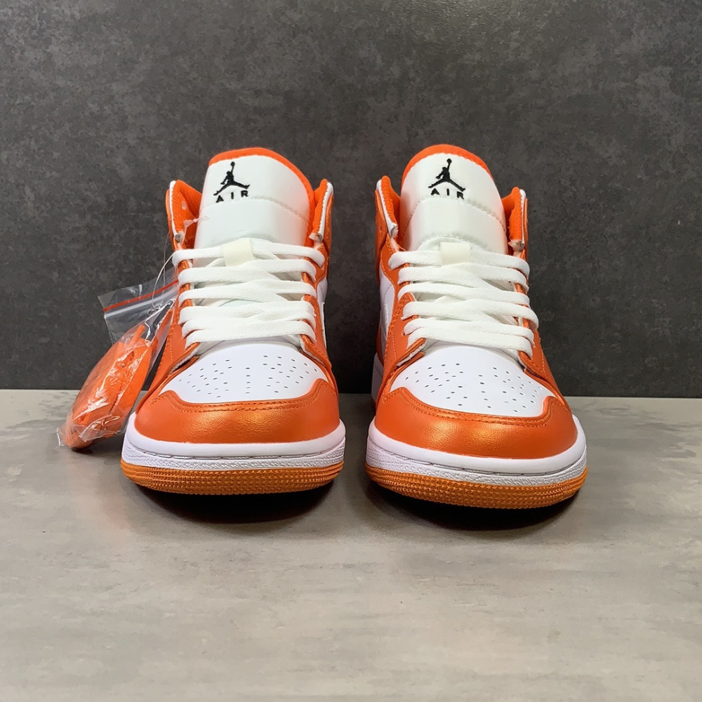 Air Jordan 1 Mid SE Electro Orange Mid-Top Sneakers
