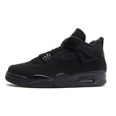 Air Jordan 4 Retro Black Cat Men's Black Nubuck Sneakers