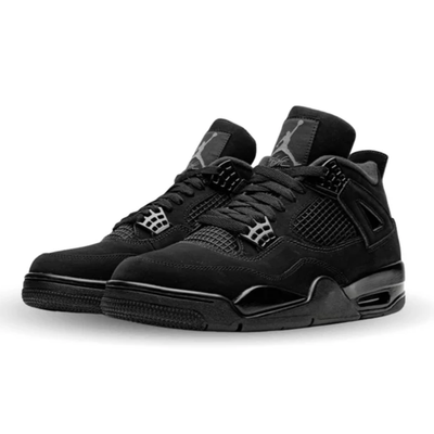 Air Jordan 4 Retro Black Cat Men's Black Nubuck Sneakers