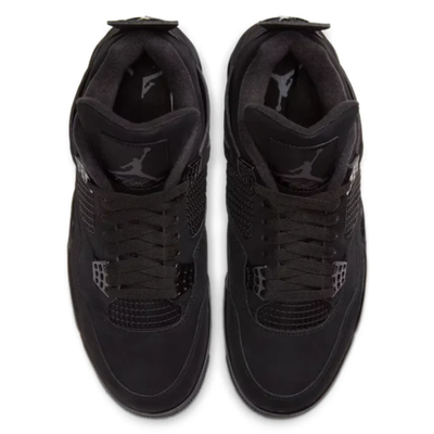 Air Jordan 4 Retro Black Cat Men's Black Nubuck Sneakers