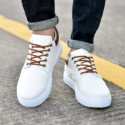 Canvas Sneakers for Men | White Outsole and Lace-Up Design