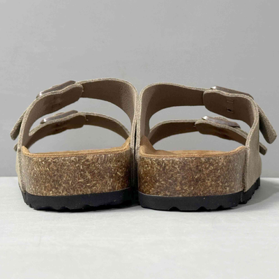 Birkenstock Arizona Unisex Taupe Suede Soft Footbed Sandals