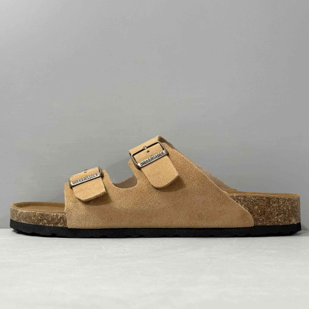 Birkenstock Arizona Unisex Taupe Suede Soft Footbed Sandals