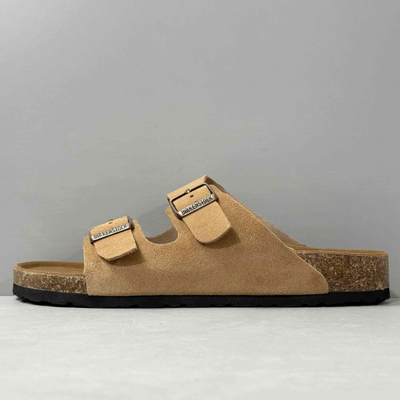 Birkenstock Arizona Unisex Taupe Suede Soft Footbed Sandals