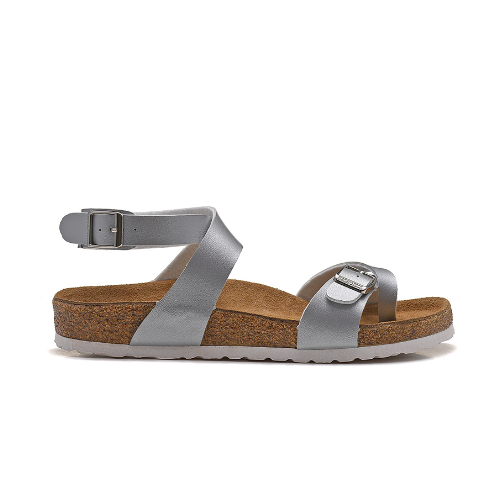 Birkenstock Blanca Women's Silver Ankle Strap Sandals