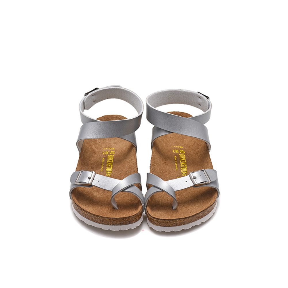 Birkenstock Blanca Women's Silver Ankle Strap Sandals