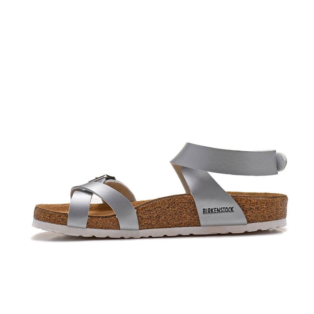 Birkenstock Blanca Women's Silver Ankle Strap Sandals