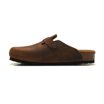 Birkenstock Boston Brown Leather Clogs