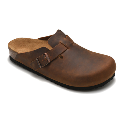 Birkenstock Boston Brown Leather Clogs