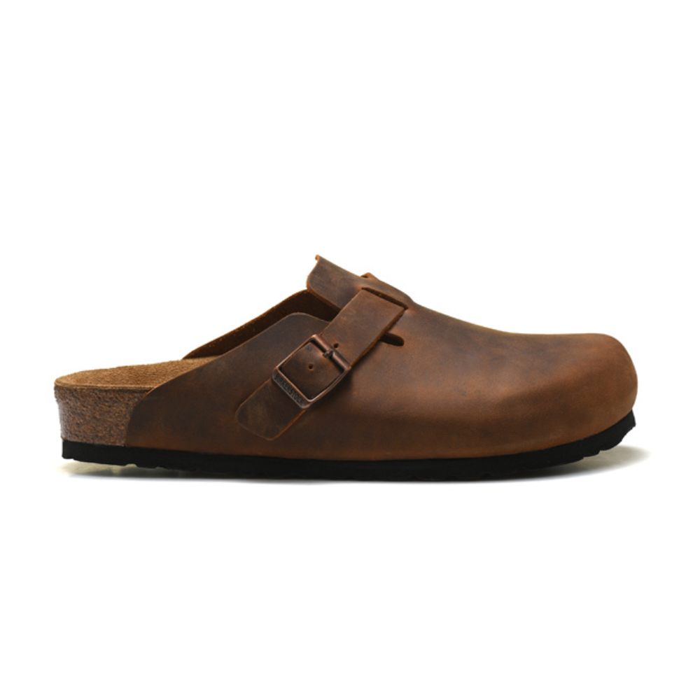 Birkenstock Boston Brown Leather Clogs