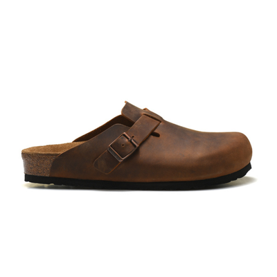 Birkenstock Boston Brown Leather Clogs