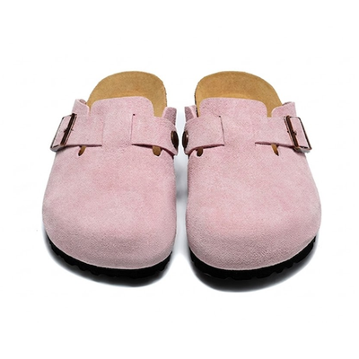 Birkenstock Boston Pink Clay Suede Clogs