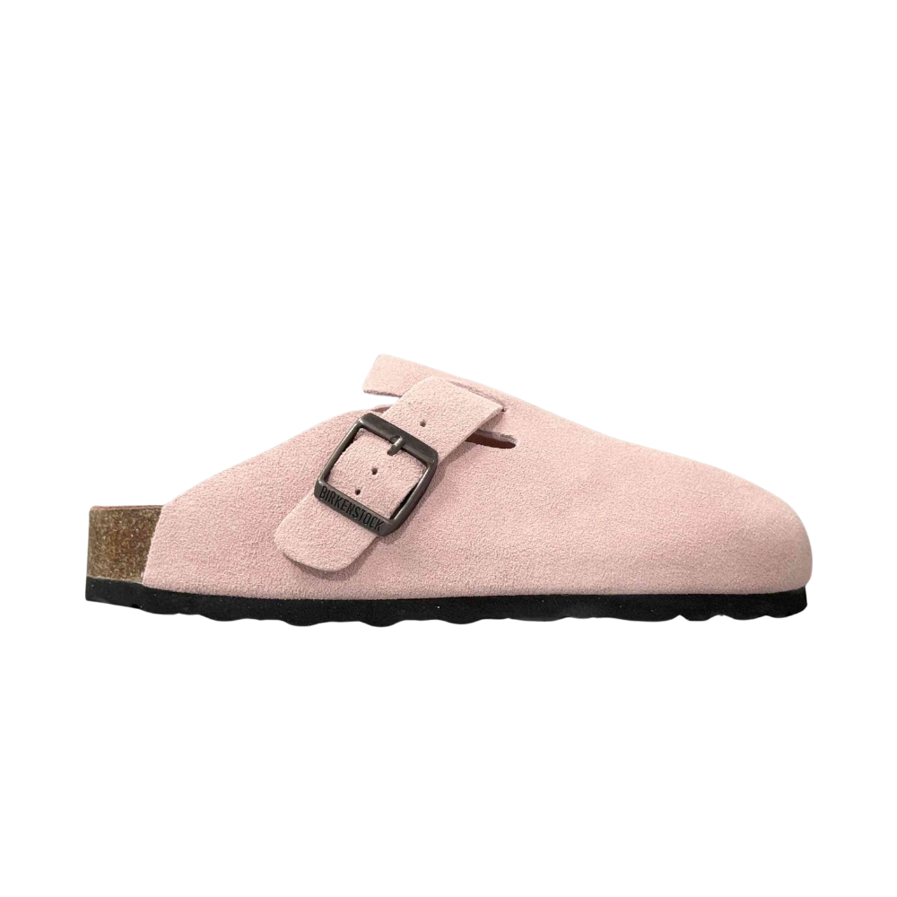 Birkenstock Boston Pink Clay Suede Narrow Fit Clogs