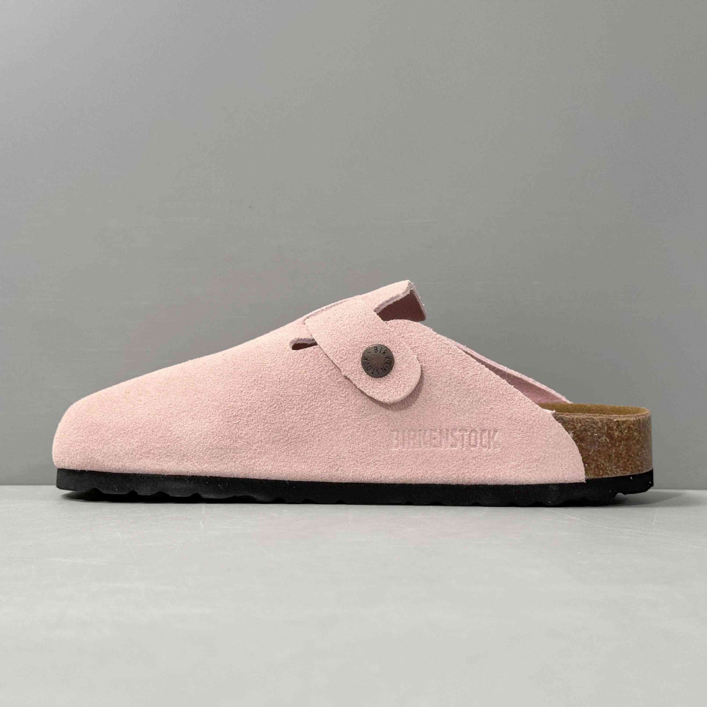 Birkenstock Boston Pink Clay Suede Narrow Fit Clogs