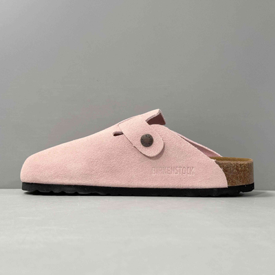 Birkenstock Boston Pink Clay Suede Narrow Fit Clogs