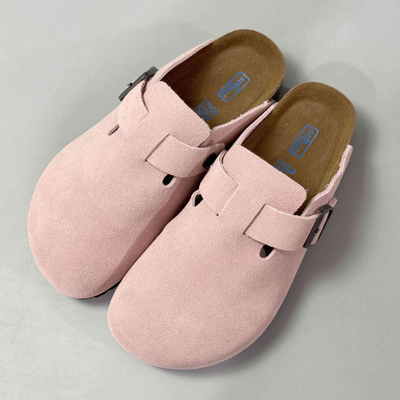 Birkenstock Boston Pink Clay Suede Narrow Fit Clogs