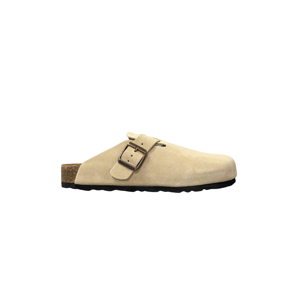 Birkenstock Boston Sandcastle Suede Narrow Fit Clogs
