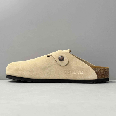 Birkenstock Boston Sandcastle Suede Narrow Fit Clogs