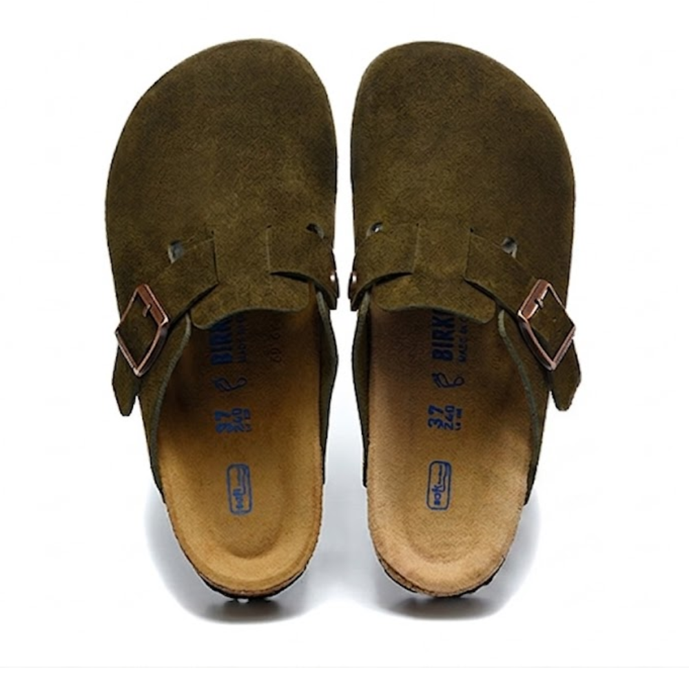 Birkenstock Boston Suede Leather Clogs