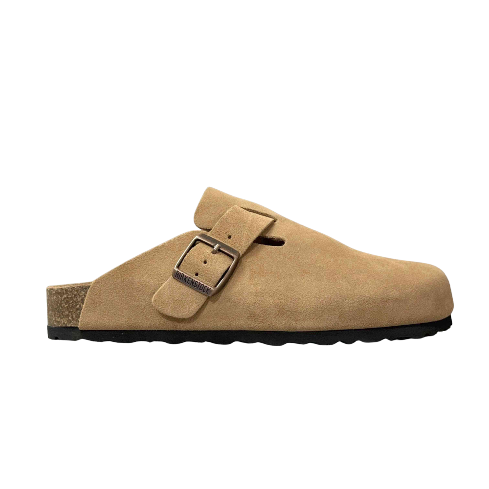 Birkenstock Boston Tan Suede Clogs