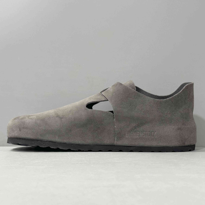 Birkenstock London BS Unisex Suede Closed-Toe Clogs - Whale Gray 1018996