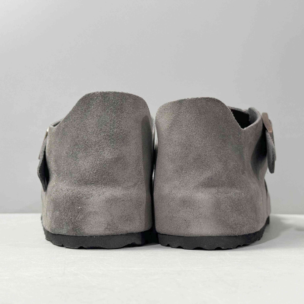 Birkenstock London BS Unisex Suede Closed-Toe Clogs - Whale Gray 1018996