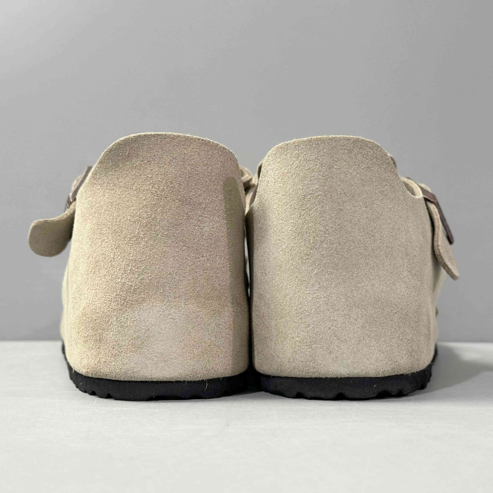 Birkenstock London Unisex Suede Closed-Toe Clogs - Taupe