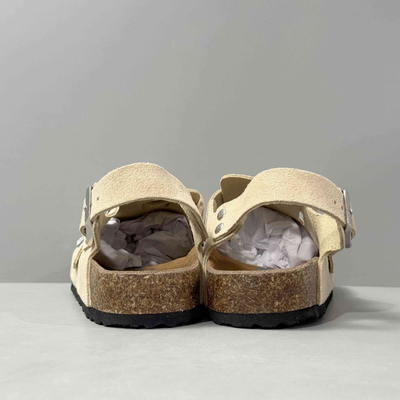Birkenstock Tokio Unisex Suede Leather Backstrap Clogs - Taupe