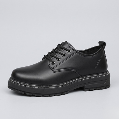 Black Oxford Shoes - Men's Leather Lace-Up Formal Dress Shoes