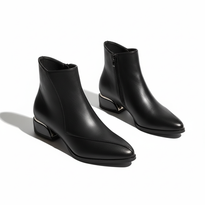 Women’s Croc-Effect Heeled Ankle Boots