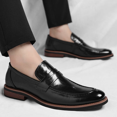 Men’s Penny Loafers Slip-On - Casual Formal Strap Loafers