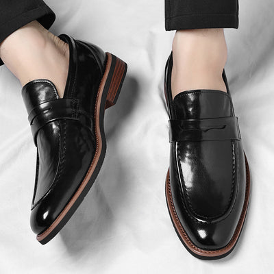 Men’s Penny Loafers Slip-On - Casual Formal Strap Loafers