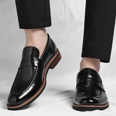 Men’s Penny Loafers Slip-On - Casual Formal Strap Loafers