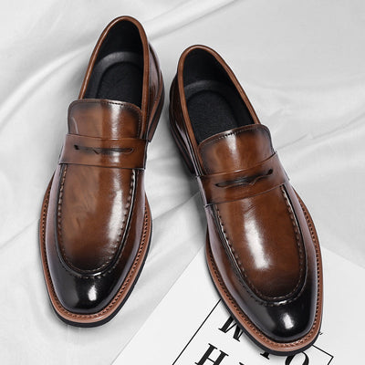 Men’s Penny Loafers Slip-On - Casual Formal Strap Loafers