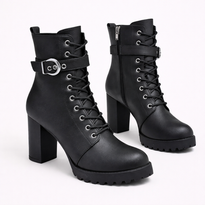 Women's Flared Heel Ankle Boots – Fashion Low Shaft Ankle Boots