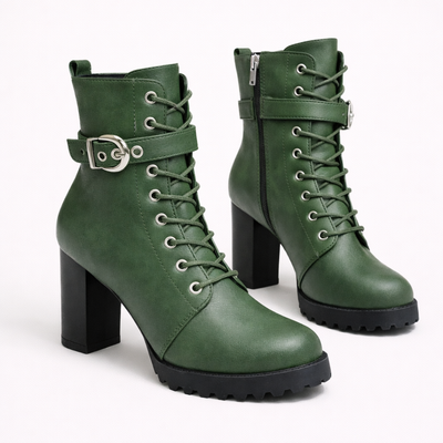 Women's Flared Heel Ankle Boots – Fashion Low Shaft Ankle Boots