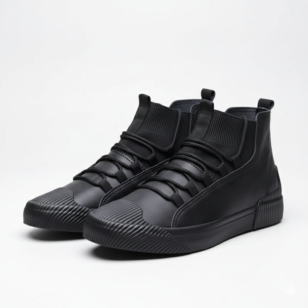 High-Top Sneakers for Men | Ribbed Sock Collar