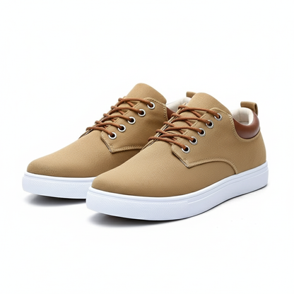 Canvas Sneakers for Men | White Outsole and Lace-Up Design