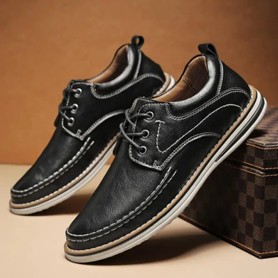 Men’s Lace-Up Dress Shoes – Moc Toe Formal Business Shoes