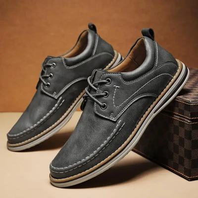 Men’s Lace-Up Dress Shoes – Moc Toe Formal Business Shoes
