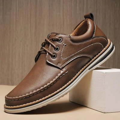 Men’s Lace-Up Dress Shoes – Moc Toe Formal Business Shoes