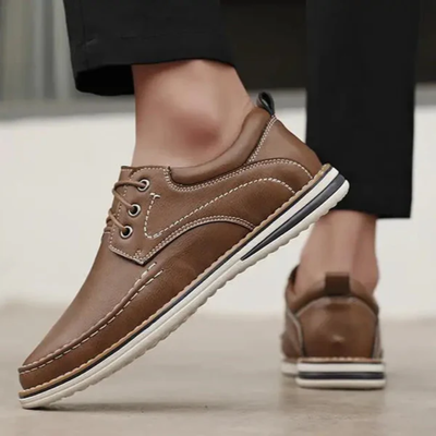 Men’s Lace-Up Dress Shoes – Moc Toe Formal Business Shoes