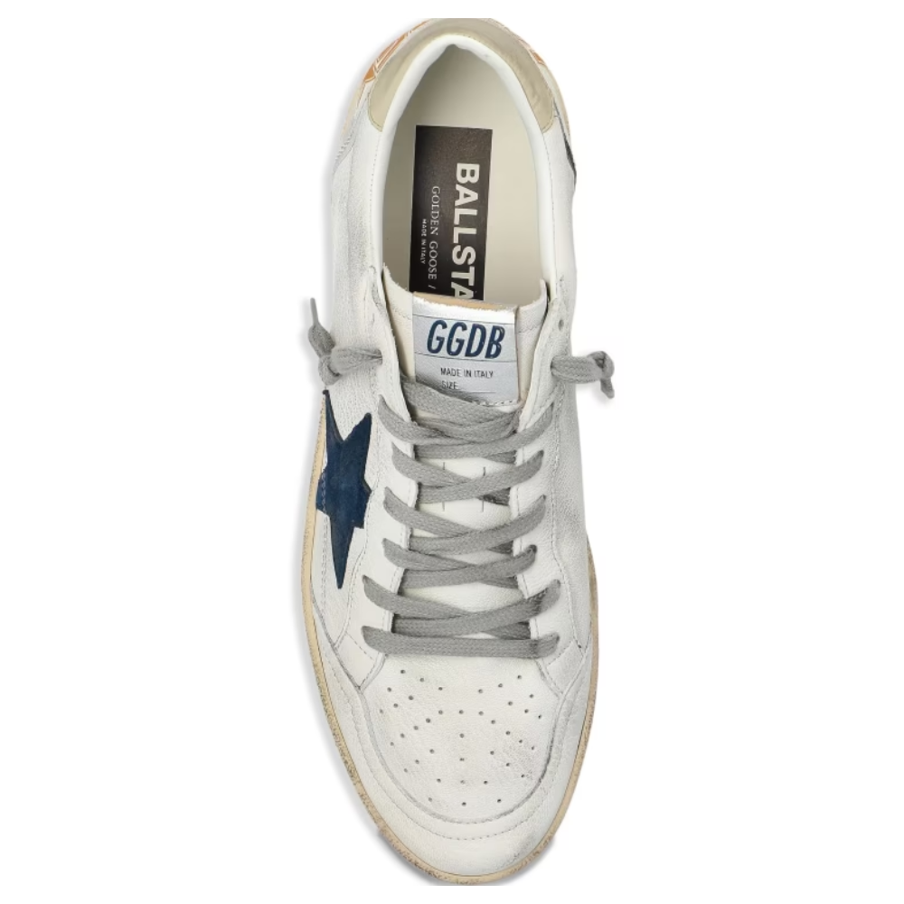Golden Goose Ball Star White Navy Star Low Top Sneakers