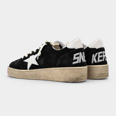 Golden Goose Men's Ball Star 2 Black White Star Low Top Sneakers