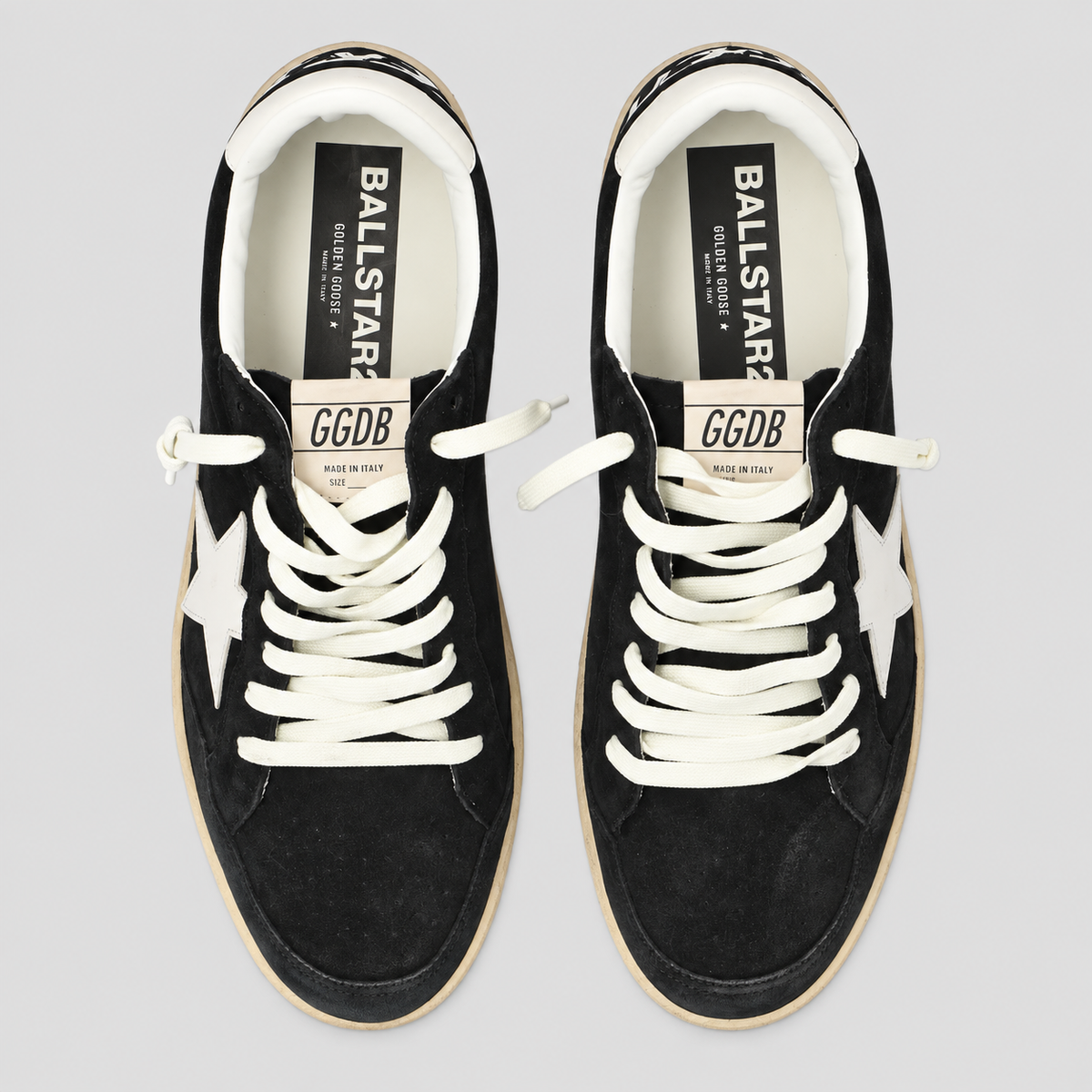 Golden Goose Men's Ball Star 2 Black White Star Low Top Sneakers