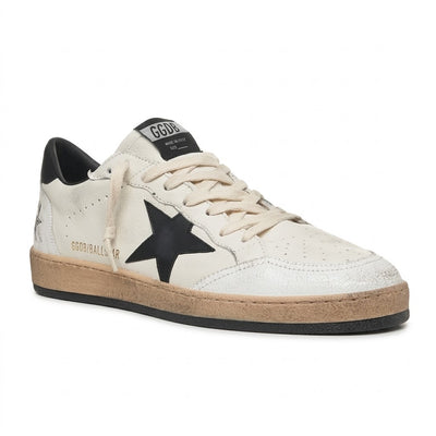 Golden Goose Men's Ball Star White Black Star Low Top Sneakers