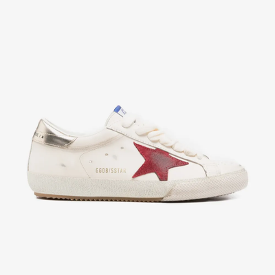 Golden Goose Super-Star Leather Sneakers with Star Detail
