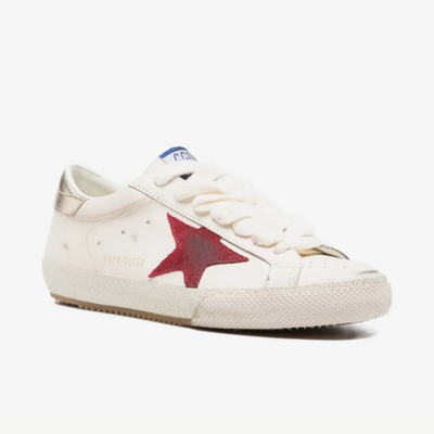 Golden Goose Super-Star Leather Sneakers with Star Detail