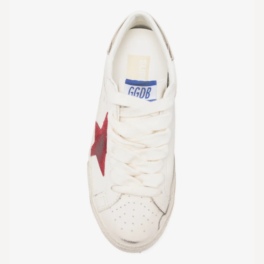 Golden Goose Super-Star Leather Sneakers with Star Detail